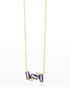 KALAN BY SUZANNE KALAN 14K YELLOW GOLD MINI BAR NECKLACE, IOLITE