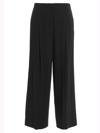 Theory U Terena K. Preci Clean Front Wide Leg Pants In Blue