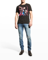 John Varvatos Judas Priest Raw Edge Cotton Graphic Tee In Black