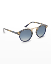 KREWE ST. LOUIS ROUND SUNGLASSES WITH METAL KEYHOLE - MILANO
