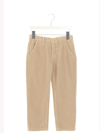 Il Gufo Straight Cotton Pants In Beige