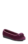 Flexus By Spring Step Roseloud Velvet Slipper In Purple