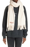 Acne Studios Canada Fringe Scarf In Warm White