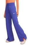 Nike Sportswear Phoenix Fleece Women's High-waisted Wide-leg Sweatpants In Lapis/sail
