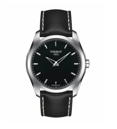 Tissot Couturier Quartz Black Dial Men's Watch T0354461605102 In Black / Skeleton