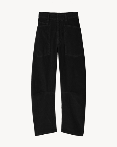 Nili Lotan Corduroy Shon Pant In Jet Black