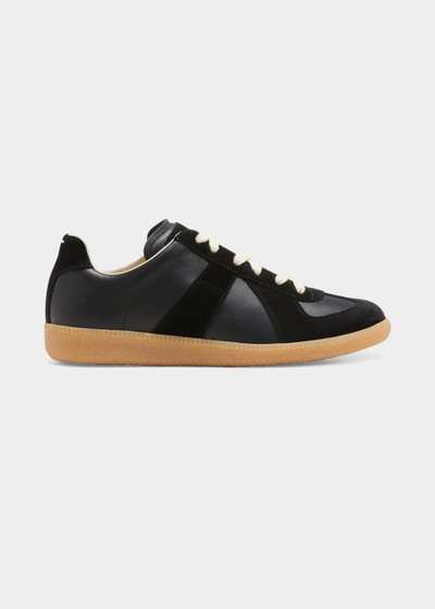 Maison Margiela Replica Suede & Leather Sneakers In H9388 Roseate