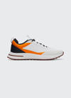Loro Piana Men's Weekend Walk Performance Mesh Low-top Sneakers In Freeze Mango