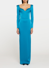 ALEX PERRY PORTRAIT SWEETHEART-CUP COLUMN GOWN
