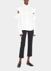 ADEAM RHYME COLD-SHOULDER COLLARED SHIRT
