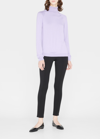 Lafayette 148 Knit Raglan-sleeve Turtleneck Sweater In Wisteria