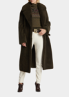 Polo Ralph Lauren Wilmer Reversible Shearling Coat In Green