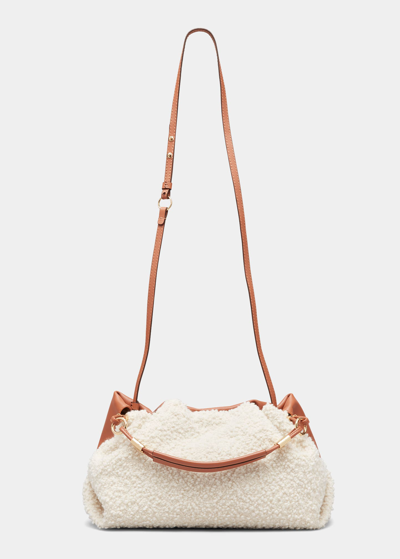 Ulla Johnson Remy Convertible Boucle Shoulder Bag In Cream Boucle
