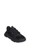 Adidas Originals Adidas Boys Black Kids Ozweego Suede And Mesh Trainers 6-8 Years In Black/ Black/ Night Metallic