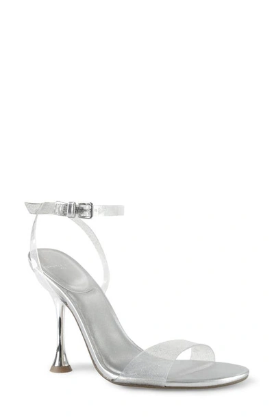 Marc Fisher Ltd Calisty Ankle-strap Sandals In Silver 01