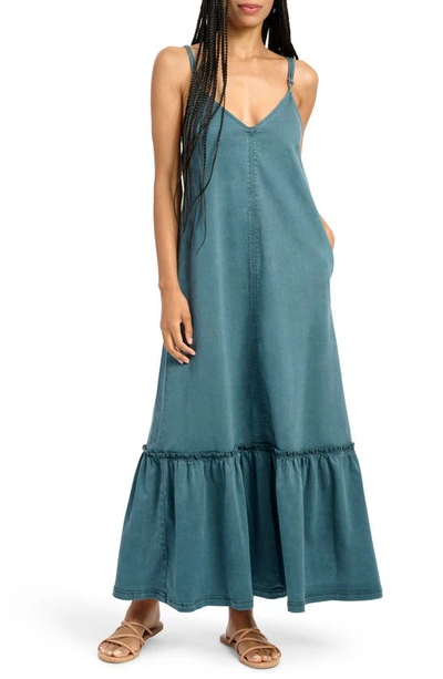 Splendid Riviera Ruffle Hem Sundress In Aegean