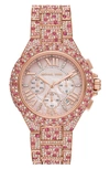 MICHAEL KORS CAMILLE PAVÉ CRYSTAL CHRONOGRAPH WATCH, 43MM