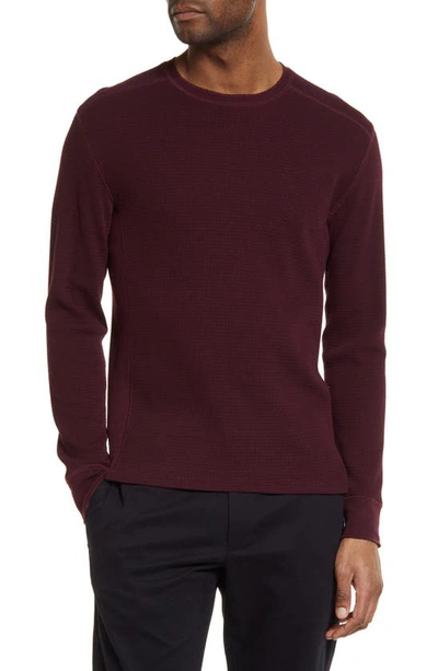 Vince Thermal Long Sleeve T-shirt In Deep Wine