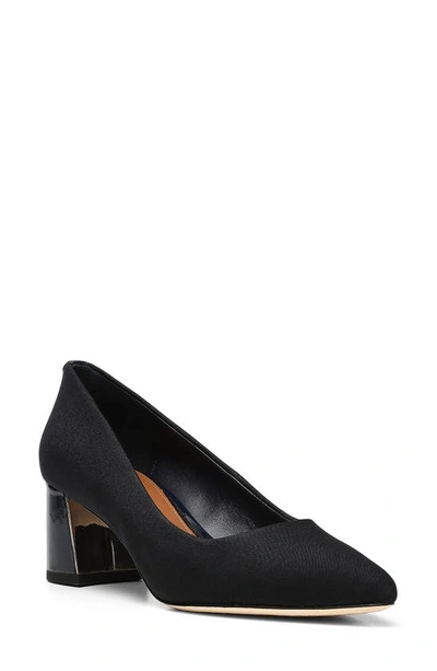 Donald Pliner Stephanid Pointed Toe Block Heel Pump In Black