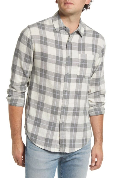 Rails Wyatt Relaxed Fit Plaid Cotton Button-up Shirt In Anthrocite Sky Melange