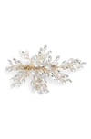 Brides And Hairpins Sahara Crystal Leaf Bendable Hair Clip In Gold