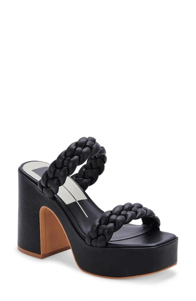 Dolce Vita Women's Wiley Square Toe Platform Sandals In Black Stella