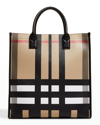 BURBERRY MEN'S DENNY CHECK TOTE BAG