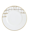 Prouna Alligator Salad/dessert Plate With Crystal Details In Gold
