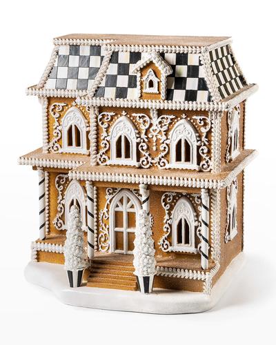 Mackenzie-childs 17" Gingerbread House Illuminated
