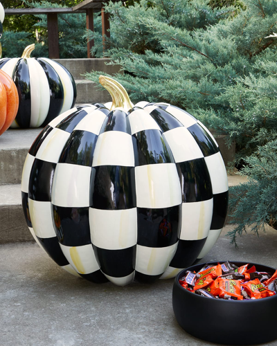Mackenzie-childs Courtly Check Outdoor Pumpkin