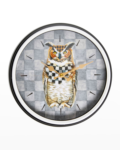 Mackenzie-childs Woodland Owl Wall Clock