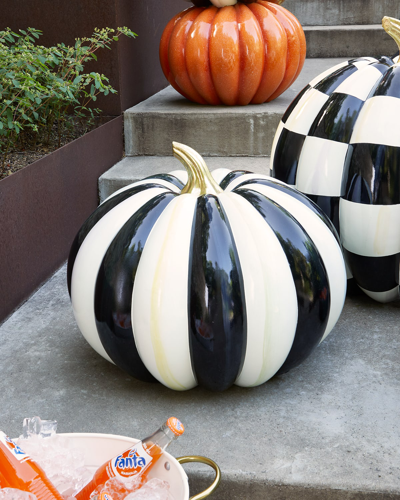 Mackenzie-childs Courtly Stripe Outdoor Pumpkin