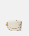 Stella Mccartney Frayme Medium Flap Shoulder Bag In Pure White