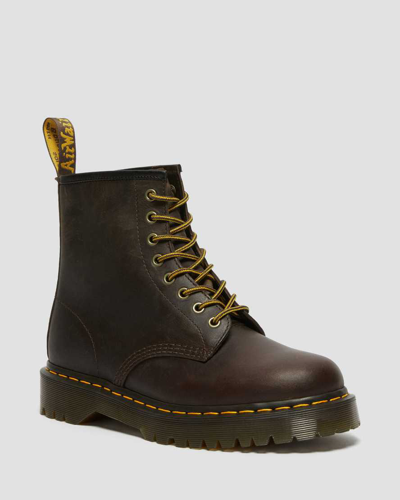 Dr. Martens' 1460 Bex Crazy Horse Leather Lace Up Boots In Dark Brown