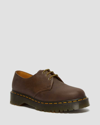 Dr. Martens' 1461 Bex Crazy Horse Leather Oxford Shoes In Dark Brown