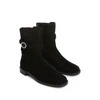 STUART WEITZMAN RYDER BUCKLE SUEDE ANKLE BOOTS