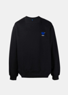 ADER ERROR ADER ERROR BLACK TWIN HEART LOGO SWEATSHIRT