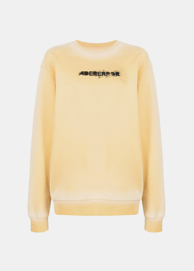 Ader Error Logo-print Oversized Sweatshirt In Yellow