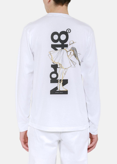 Aitor Throups Thedsa Aitor Throup's Thedsa White No. 1248 Graphic Print T-shirt