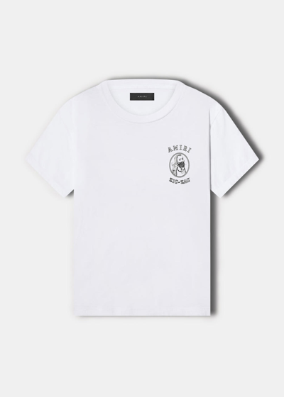 Amiri White Zig-zag T-shirt | ModeSens