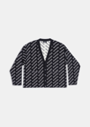 BALENCIAGA BALENCIAGA BLACK & WHITE MINI ALLOVER LOGO CARDIGAN