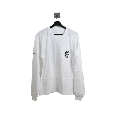 Chrome Hearts Black Sword Icon Long Sleeve Tee White In Xxl