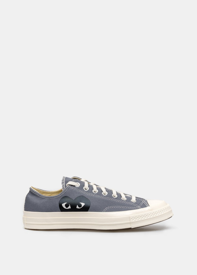 Comme Des Garçons Play Grey Converse Edition Half Heart Chuck 70 Low Sneakers