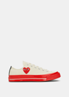 COMME DES GARÇONS PLAY COMME DES GARCONS PLAY OFF-WHITE & RED CONVERSE CHUCK 70 SNEAKERS