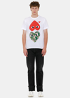 Comme Des Garçons Play Heart-print Cotton-jersey T-shirt In White