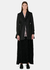 ELENA DAWSON ELENA DAWSON BLACK CAVIAR MID FROCK COAT