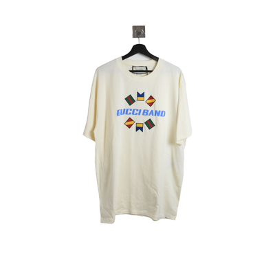 Gucci Band Logo Tee Ivory In Xxl