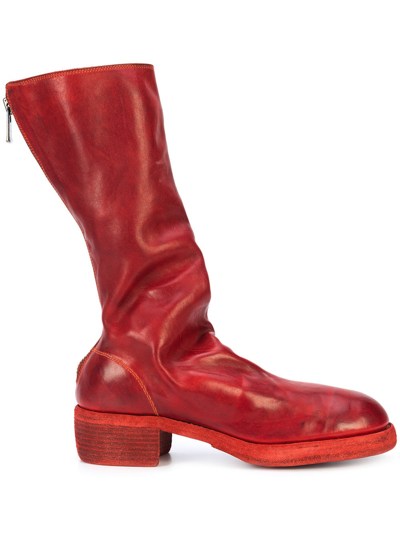 Guidi Women 789z Classic Tall Back Zip Boot 1006t In Red