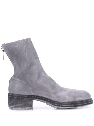 Guidi Women 796z Soft Horse Leather Classic Backzip Short Boots Co49t In Light Grey