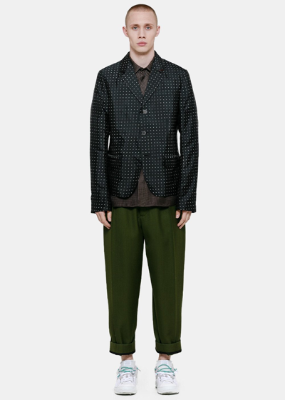 Haider Ackermann Black Dotted Classic Blazer